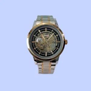 Fossil automatic Two tone Stainless Steel skeleton watch