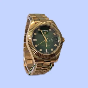 Rolex Day-Date 40 Green Dial Gold President Bracelet watch (First Copy)